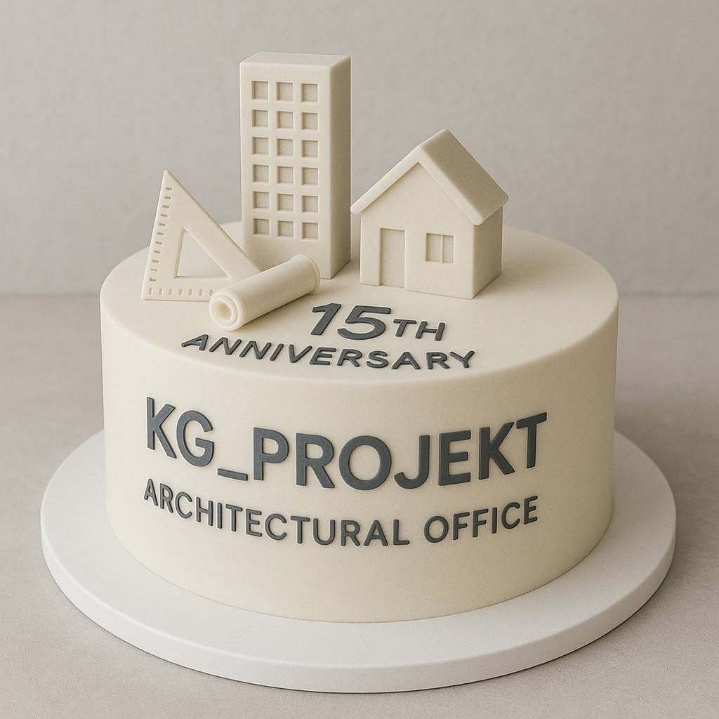 Tort z okazji 15-lecia pracowni KG Projekt
